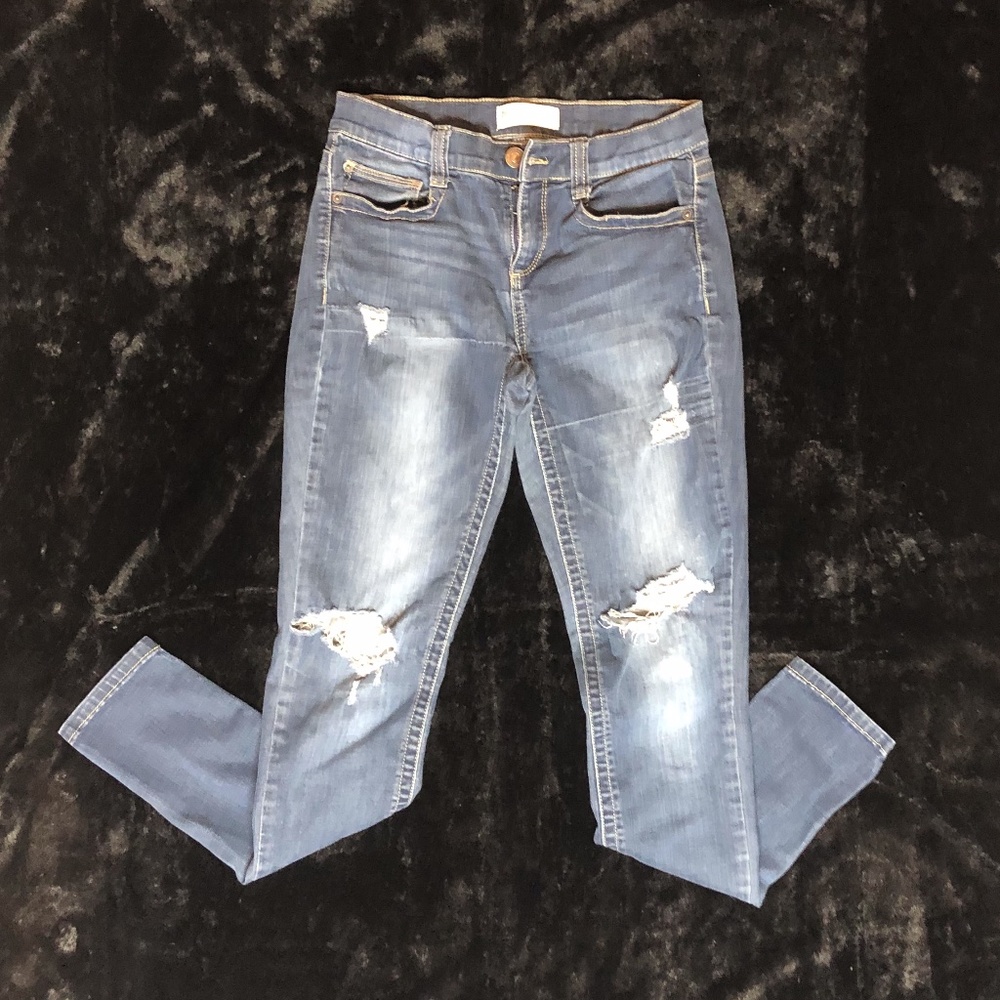 Mudd Junior Distressed Jeans FLX Stretch Skinny 9